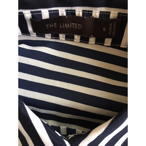 The Limited Blue and White Striped Button Down - Picture 3 of 3